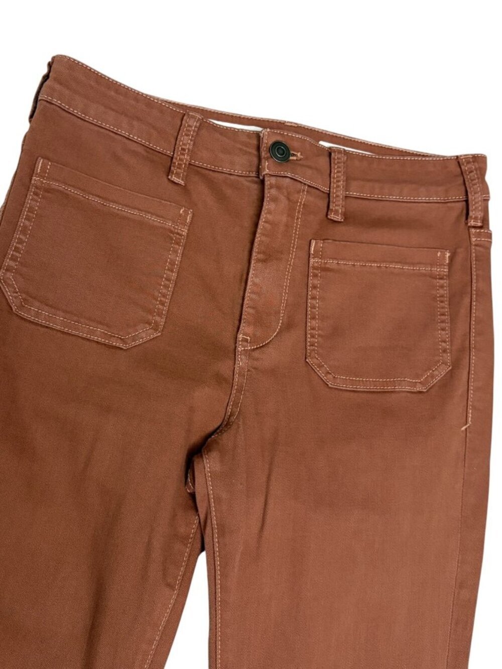 ANTHROPOLOGIE PILCRO Flare Bootcut Pants Copper Casual Trousers Womens 27 - Picture 2 of 6